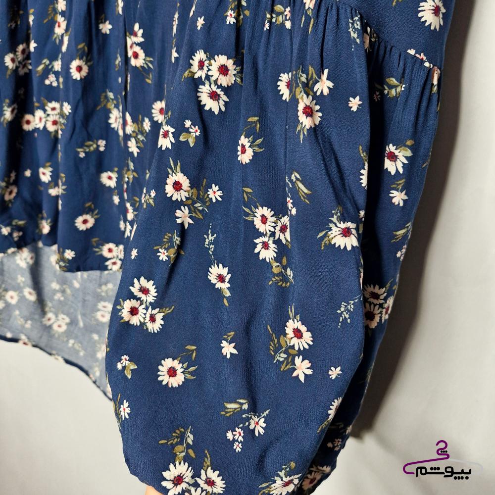 دامن سرمهای گلدار جنس نخی